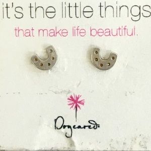 Pretty NWOT Dogeared Horse Shoe Sterling Studs